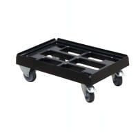 Transportroller - Typ A-F - 2 Bock- und 2 Bremsen Schwarz oben