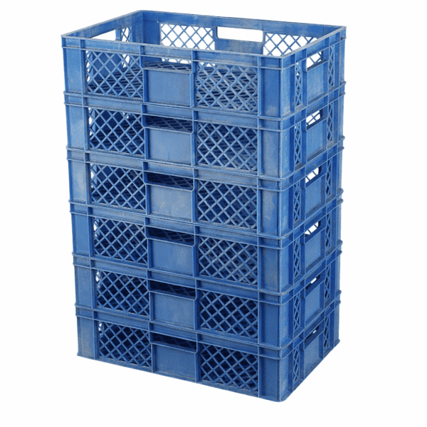 Gebrauchte 6 Stück Bäckerkisten / Brotkisten 600 x 400 x 150 mm in Blau