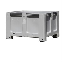 Gebrauchte Palettenbox 4 Füsse - 1200 x 1000 x 760 mm - Grau