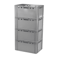 4 Stück Eurokisten E3 Metzgerkiste Grau