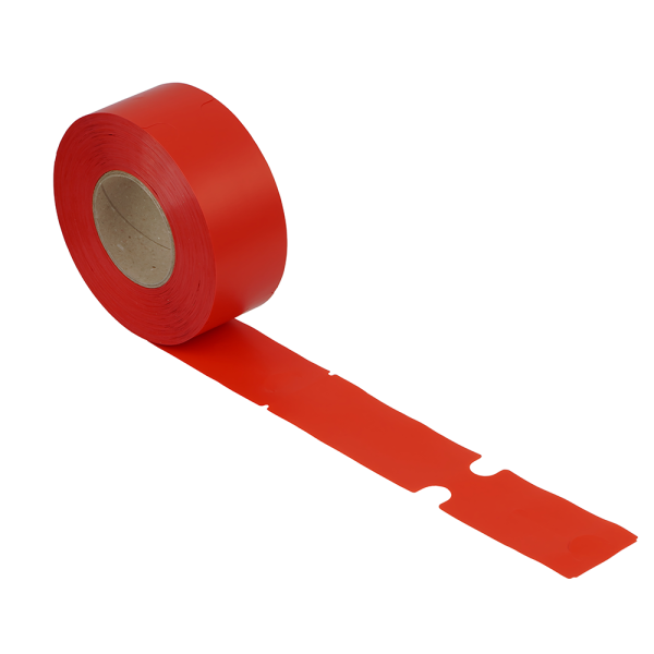 10000 Stück - Schlaufenetiketten - Rot 283 x 65 mm