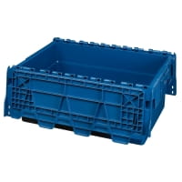 4 Stück Mehrwegbehälter mit Deckel 45L – ALC-Behälter Transportbox lange Seite offen