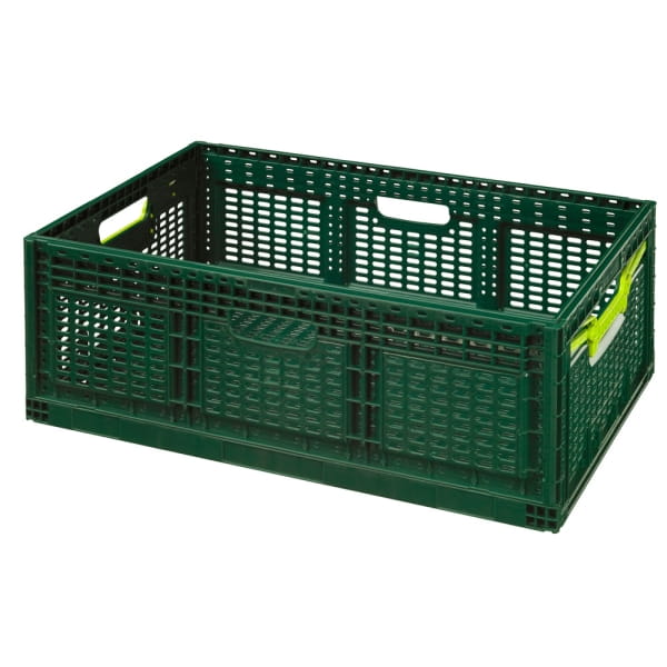 10 Stück Stabile Klappbox aus Kunststoff Gemüsekiste Faltbox oben
