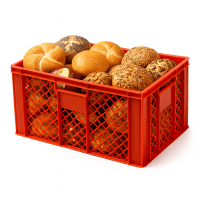 36 Stück Bäckerkisten / Brotkisten 600 x 400 x 320 mm in rot