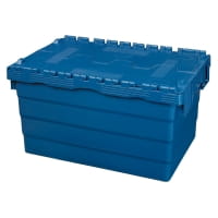 3 Stück Mehrwegbehälter mit Deckel 60L Volumen – ALC-Behälter Transportbox lange Seite