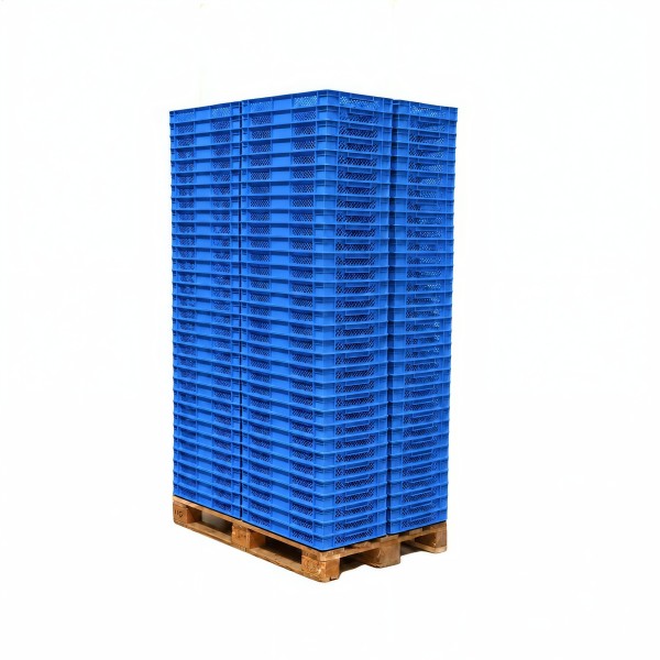128 Stück Bäckerkisten / Brotkisten 600 x 400 x 70 mm in Blau