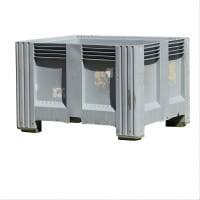 Gebrauchte Palettenbox 4 Füsse - 1200 x 1000 x 760 mm - Grau