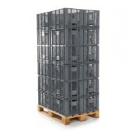 36 Stück Bäckerkisten / Brotkisten 600 x 400 x 320 mm in grau
