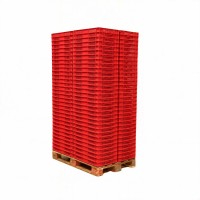 128 Stück Bäckerkisten / Brotkisten 600 x 400 x 70 mm in Rot