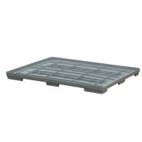 Palettenbox mit Deckel 680l 1200x1000x790 mm Rot - 4 Füsse - geschlossen