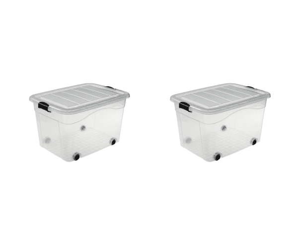 2 Stück Aufbewahrungsboxen Typ 22 - 100L Volumen - 690 x 515 x 420 mm