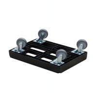 Transportroller - Typ B - für Kisten 600 x 400 mm mit 4 Lenkrollen Schwarz Unten
