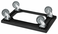 Transportroller für Kisten 600x400 mm 4 Lenkrollen Schwarz unten