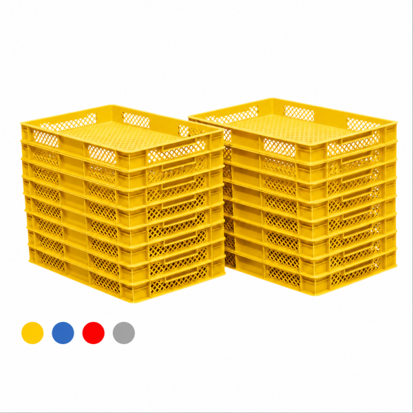 16 Stück Bäckerkisten / Brotkisten 600 x 400 x 70 mm versch. Farben