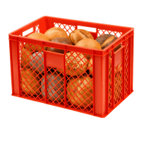 20 Stück Bäckerkisten / Brotkisten 600 x 400 x 410 mm in rot