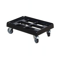 Transportroller - Typ B-F - für Kisten 600x400 mm mit 2 Bremsen Schwarz