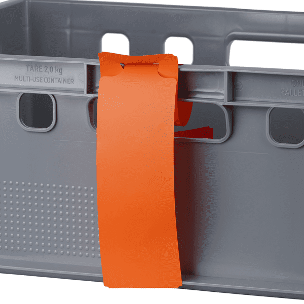 10000 Stück - Schlaufenetiketten - Orange 381 x 69 mm E-Kisten