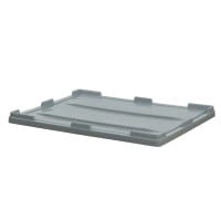 Palettenbox mit Deckel 680l 1200x1000x790 mm Rot - 4 Füsse - geschlossen