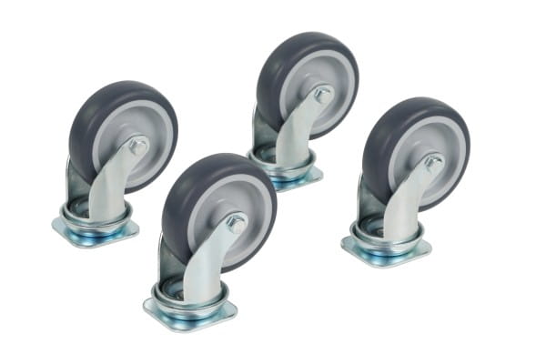 4 Stück Lenkrollen mit Rückenloch