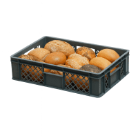 56 Stück Bäckerkisten / Brotkisten 600 x 400 x 150 mm in grau