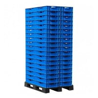 Palette E1- Kisten - 72 Stück - Blau