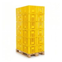36 Stück Bäckerkisten / Brotkisten 600 x 400 x 320 mm in gelb