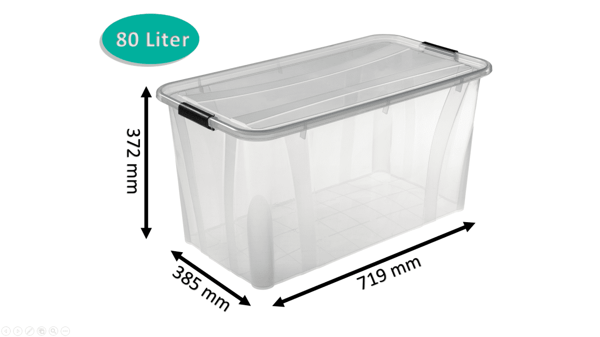 Aufbewahrungsbox 28 - 719 x 385 x 372 mm - 80 Ltr