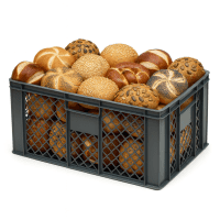 36 Stück Bäckerkisten / Brotkisten 600 x 400 x 320 mm in grau