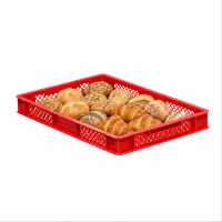 128 Stück Bäckerkisten / Brotkisten 600 x 400 x 70 mm in Rot