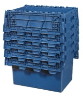 5 Stück Mehrwegbehälter mit Deckel 78L Volumen – ALC-Behälter Transportbox nestbar