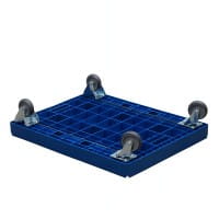 4 Stück Transportroller Gigant in Rot Typ A - 2 Bock- und 2 Lenkrollen unten