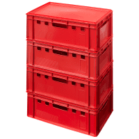 Beispielfoto Auflagedeckel 60x40 Rot mit Stapel