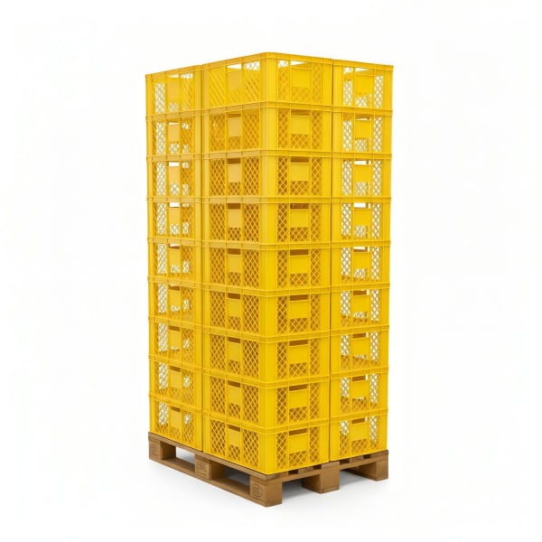 36 Stück Bäckerkisten / Brotkisten 600 x 400 x 230 mm in gelb