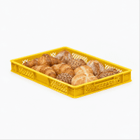 11 Stück Bäckerkisten / Brotkisten 600 x 400 x 70 mm und Transportroller versch. Farben
