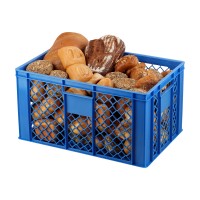 36 Stück Bäckerkisten / Brotkisten 600 x 400 x 320 mm in blau