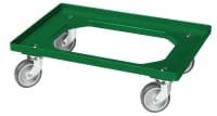 Transportroller für Kisten 600x400 mm 4 Lenkrollen grün