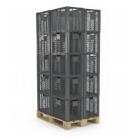 20 Stück Bäckerkisten / Brotkisten 600 x 400 x 410 mm in grau