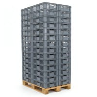 56 Stück Bäckerkisten / Brotkisten 600 x 400 x 150 mm in grau