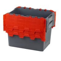 Mehrwegbehälter / Distributionsbehälter 600 x 400 x 340 mm 70 Ltr. Volumen Grau / Rot nestbar