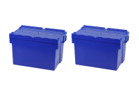 2 Stück Mehrwegbehälter / Distributionsbehälter 600 x 400 x 400 mm 70 Ltr. Volumen Blau
