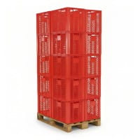 20 Stück Bäckerkisten / Brotkisten 600 x 400 x 410 mm in rot