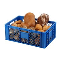36 Stück Bäckerkisten / Brotkisten 600 x 400 x 230 mm in blau