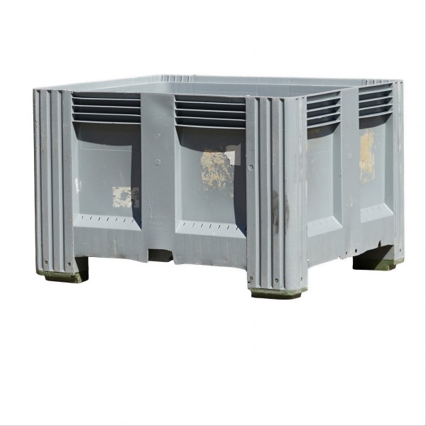 Gebrauchte Palettenbox 4 Füsse - 1200 x 1000 x 760 mm - Grau