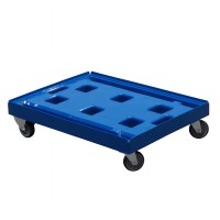 Transportroller Gigant in Rot Typ A - 2 Bock- und 2 Lenkrollen oben